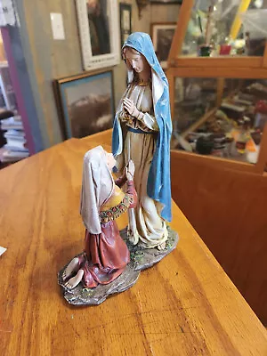 10  QC 07 Brand Composite Vintage Vatican Souvenir Mary & Mary Magdalene Statue • $8.50