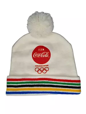 Coca-Cola 2021 Winter Olympic Beanie In White • £12.50