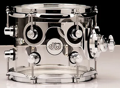 DW Acrylic Design Series Drum 7  X 8  Tom - Clear DDAC0708STCL • $279