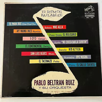 Pablo Beltran Ruiz & Su Orquesta 12 Ritmos Bailables1964 Mexican Lp Latin Jazz • $11.99