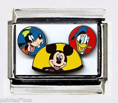 MICKEY MOUSE Characters Disney EARS HAT 9mm Italian Photo Charms For Bracelets • $6.59