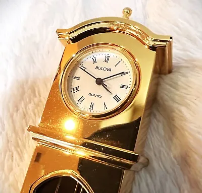 1988 Vintage Bulova Miniature Collectible Clock -BULOVA CORP. B-0551 • $79.95