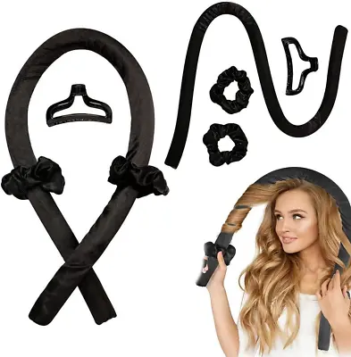 Heatless Hair Curlers For Long Hair Heatless Curling Rod Headband No Heat Hair • £7.94