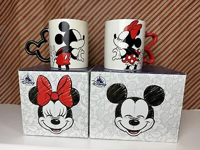 Disney Mickey Mouse & Minnie Mouse Set Mugs Love Rare Collectable Official Kiss • £9.95