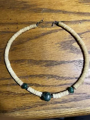 Vintage Hawaiian Puka Shell And Onyx Beads Necklace • $14.88