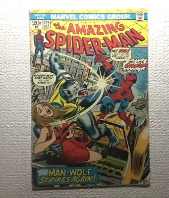 Vintage AMAZING SPIDER-MAN #125 MARVEL COMICS OCT 1973 ORIGIN OF THE MAN-WOLF • $4.99