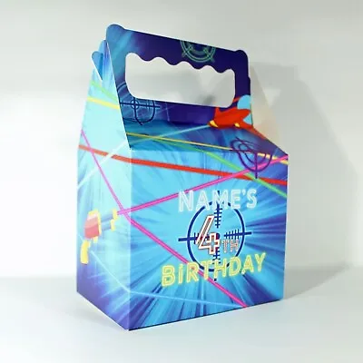 Laser Tag Gun Quest Battle Children's Kids Personalised Party Boxes Bags Favour • £1.25