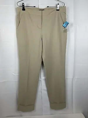 Vince Camuto Womens Beige Khaki Dress Pants Ankle Size 8 NWT • $18.99