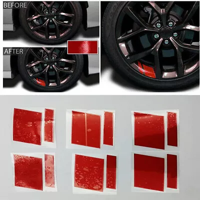 Red Reflective Car Wheel Rim Vinyl Decal Sticker Accessoriesfor 18 -21  6PCS • $7.99