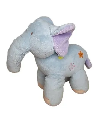 Babies R Us Musical Baby Elephant Blue Plush Stuffed Animal Toy Pull Tail • $24.75