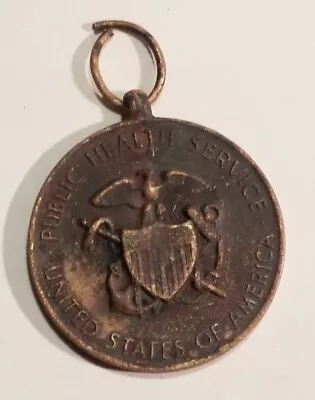 VTG Military Medal Public Health Service USA Embossed Bronze Medallion/ Pendant  • $14.95