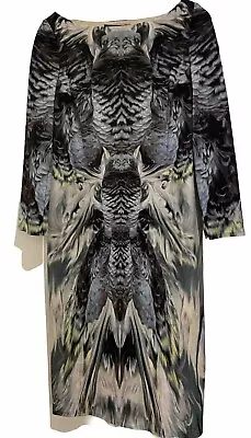 MARIA GRACHVOGEL 100% Silk Black Evening Dress Size 12 Maxi Drape Beads Cocktail • £65