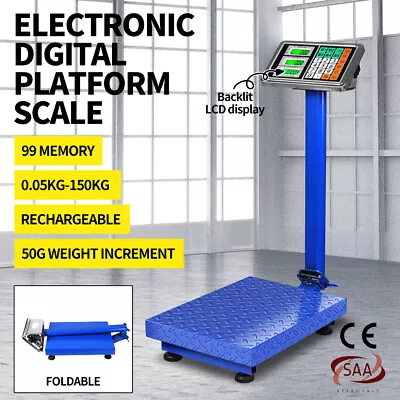 Digital Platform Scales 150KG Electronic Postal Shop Floor Scale Accurate • $68.99
