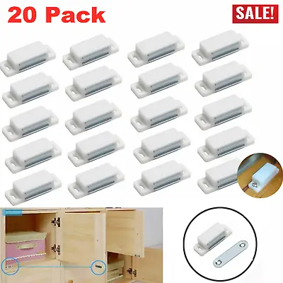 20 X Magnetic Cabinet & Door Latch/Catch Closures Kitchen Cabinet Cupboard White • $9.91