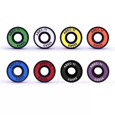 Efficient 8xPcs Longboard Skateboarding Scooter 608RS Bearings ABEC11 8x22x7mm • £11.52