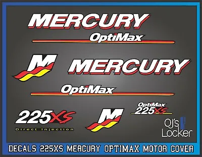 Mercury Optimax 225XS Decal Kit - Outboard Engine Replacement Die-Cut Stickers • $60.88