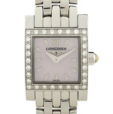 LONGINES DolceVita Roman L51610 Watch SS Diamond Quartz Pink Ladies Used • £611.48