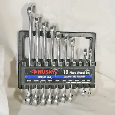 Vintage Husky 10 Piece Combo Open End-box Metric Wrench Set USA From 1996 - New • $65
