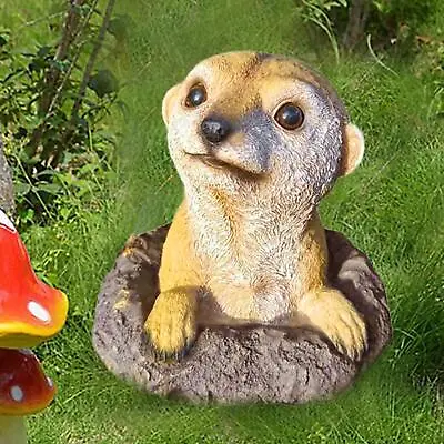 Ourdoor Meerkat Statue Novelty Ornament Collectible Garden Decor For Flower Bed • £20.32