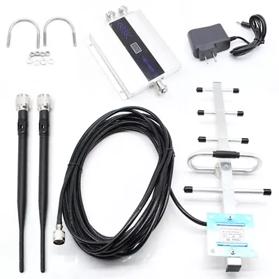 LCD GSM 900MHz Cell Phone Signal Repeater Booster Amplifier W/Yagi Antenna Kit  • $40.43