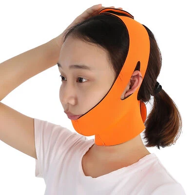 $8.90 • Buy Elastic Face Slimming Bandage V Line Face Shaper Chin Cheek Lift Up Belt Set HR6