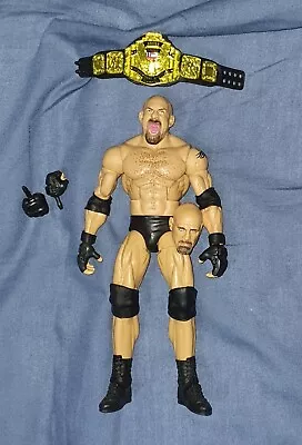 WWE Elite Goldberg Mattel Figure With WCW US Belt (from 2-Pack With Bret Hart) • $35