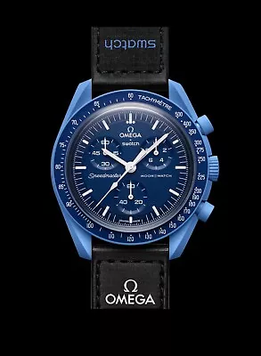 Omega X Swatch MoonSwatch Speedmaster Mission To Neptune Authentic W/ Receipt • $399.99