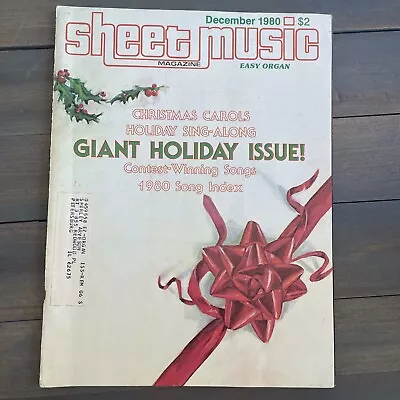 Vintage SHEET MUSIC MAGAZINE Piano/Guitar Giant Holiday Christmas Issue 1980 • $13.99