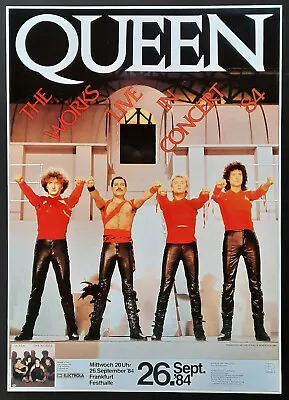 +++ 1984 QUEEN Concert Poster Frankfurt Sep 26th Germany Pirate Print? • $149.95