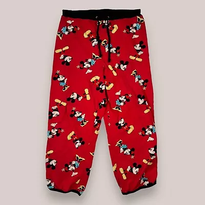 Disney Sleepwear Mickey Mouse Minnie Red/Black Pajama Pants Women’s Size 1XL • $9.85