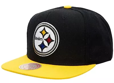 Mitchell & Ness Pittsburgh Steelers 2 Tone Snapback Adjustable Hat Free Ship • $26.24