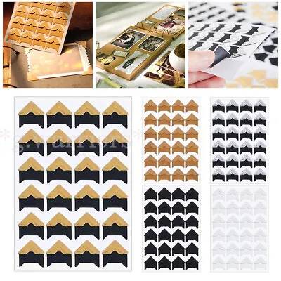 120/240pcs 3D Self-adhesive Postcard Photo Frame Corner Sticker Scrapbook Album • £4.94