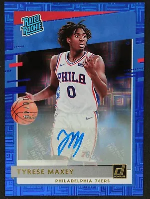 $799.99 • Buy 2020 Donruss Tyrese Maxey Infinite Blue Auto Autograph Rated Rookie Centered /49