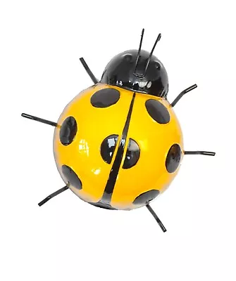 £8.99 • Buy Wall Mounted Metal Bug Garden Ornament Outdoor Decor Ladybug FOUNTASIA