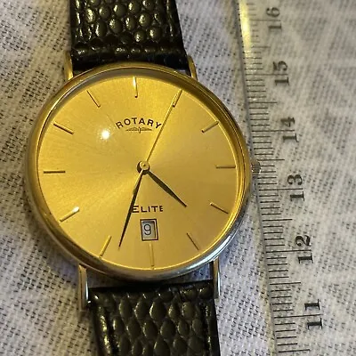 Rotary Elite 18k Solid Gold  Gent’s Solid Gold 750 Hallmark 18ct • £420