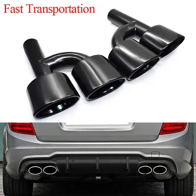 Pair For Mercedes Benz W212 E350 E400 C63 C300 C350 W204 Car Exhaust Tips Pipe • $185.79