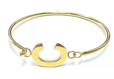 QVC Steel By Design Block Initial C Bangle Bracelet 7-1/4  • $29.99