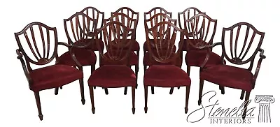 L63567EC: Set Of 12 BAKER Historic Charleston Mahogany Shield Dining Room Chairs • $6295