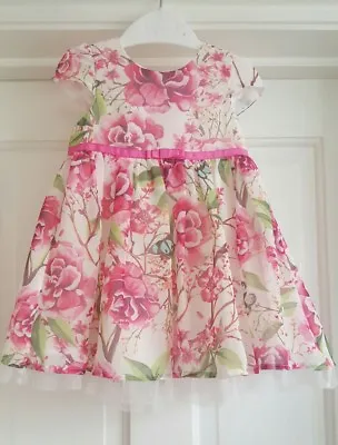 Baby Girls - George Asda - Pretty Floral Dress Age 3 To 6 Months - Butterflies • £42.95