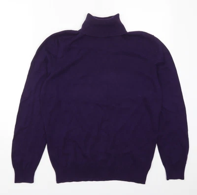 £7 • Buy Atlantic Bay Mens Purple Roll Neck  Cotton Pullover Jumper Size M    