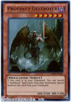 REDU-EN081 Prophecy Destroyer Ultra Rare UNL Edition Mint YuGiOh Card • £0.99