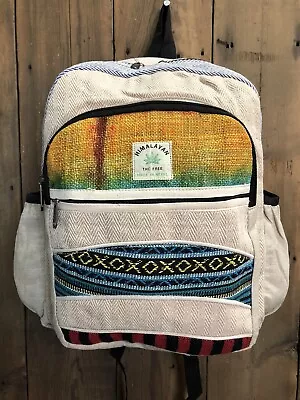 £29.95 • Buy Indie Boho Large Hippy Backpack Hemp Bag Beach Shoulder Festival Rucksack Nepal