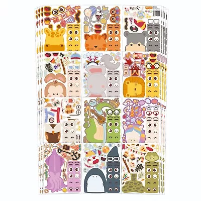 Children Stickers Kids Sticker Sheets Party Bag Fillers 12 Designs 48 Pcs Pack • £9.95