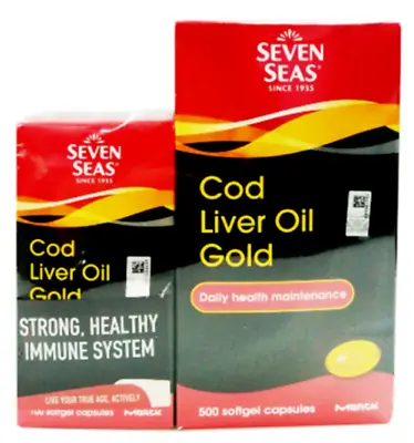 $44.50 • Buy Seven Seas Cod Liver Oil Gold 500 Capsules + 100 Capsules NEW