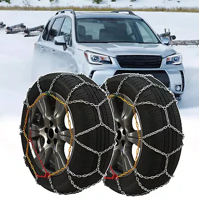 2x Wheel Tire Snow Chain Car Light Truck/SUV Anti-skid Emergency Winter Traction • $55.19