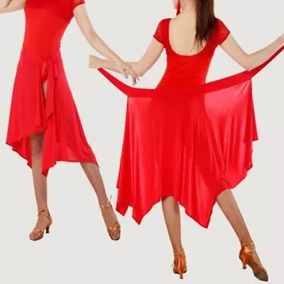 Latin Dance Skirt Adult Professional Dancing Triangle Latin Practice Dance Dress • $18.52