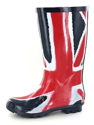 *SALE* Boy's Navy/Red/White Union Jack England Design Rubber Wellies. X1174 • £9.99