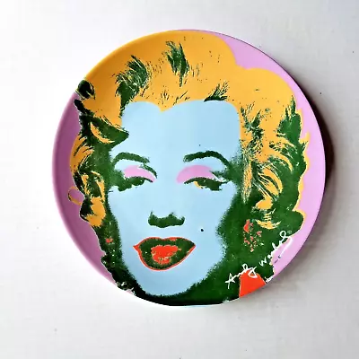 Vintage Andy Warhol Marilyn Monroe Collector's Plate 8.25” Block 1997 Purple • $18.99