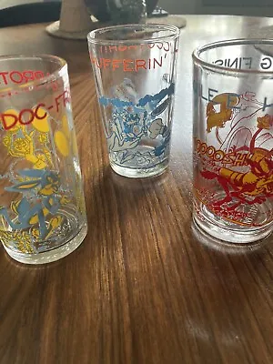 1970s Warner Brothers Characters Juice Glasses Set Of 3 • $14