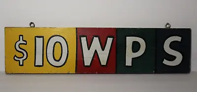 1960s Vintage Carnival Sign Pick Color & Win $10 Win Sign Red Green Blue Yellow • $55.99